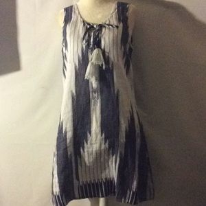Cinthia Rowley white & blue summer linen dress # 4